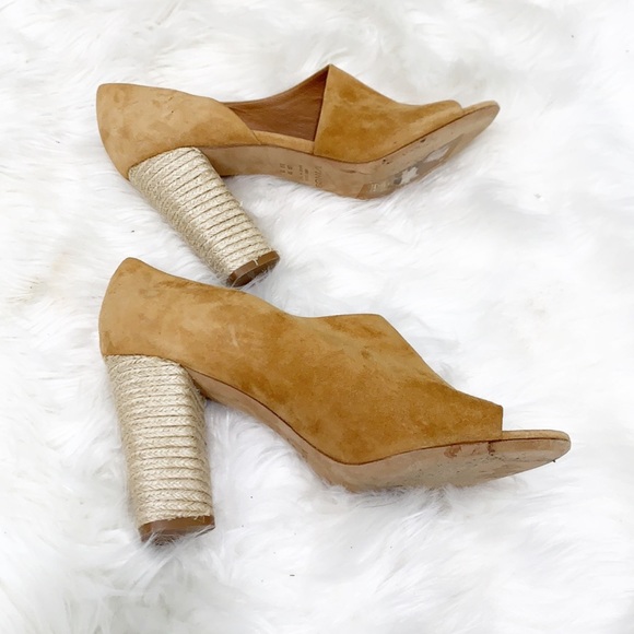 Vince. Percey Block Heel Espadrille Sandal Tan 9 - Picture 7 of 16